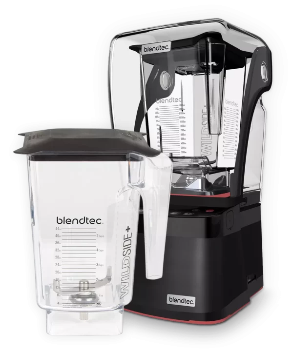 Blendtec® Stealth 885 Blender with Wildside+ Jar in foreground
