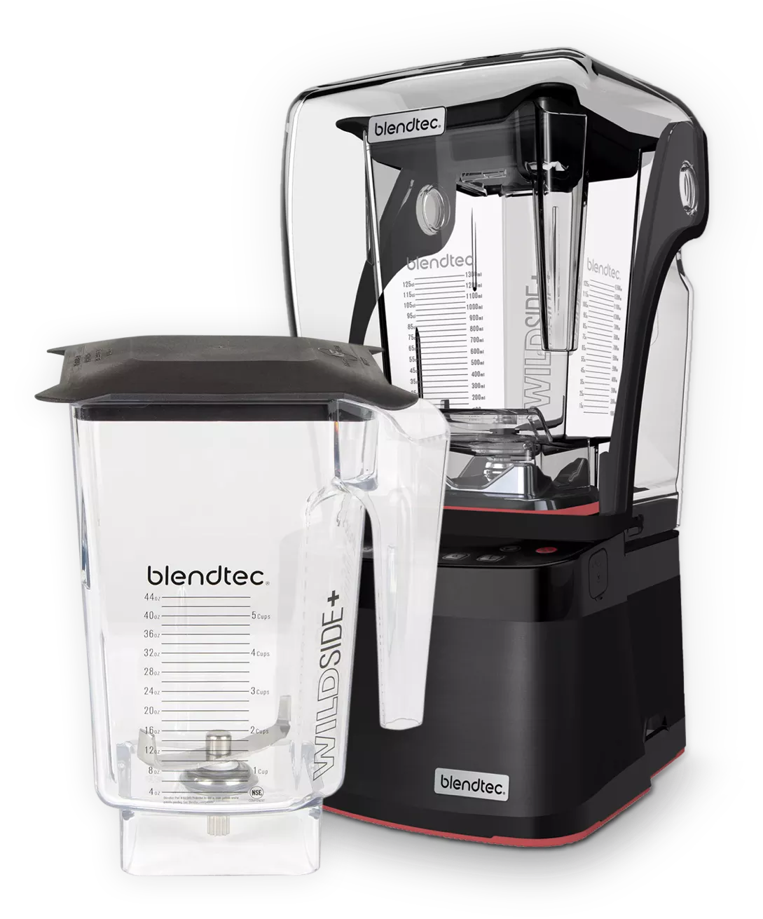 Blendtec® Stealth 885 Blender with Wildside+ Jar in foreground